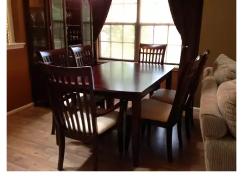 Dining room table with Buffet and Hutch
